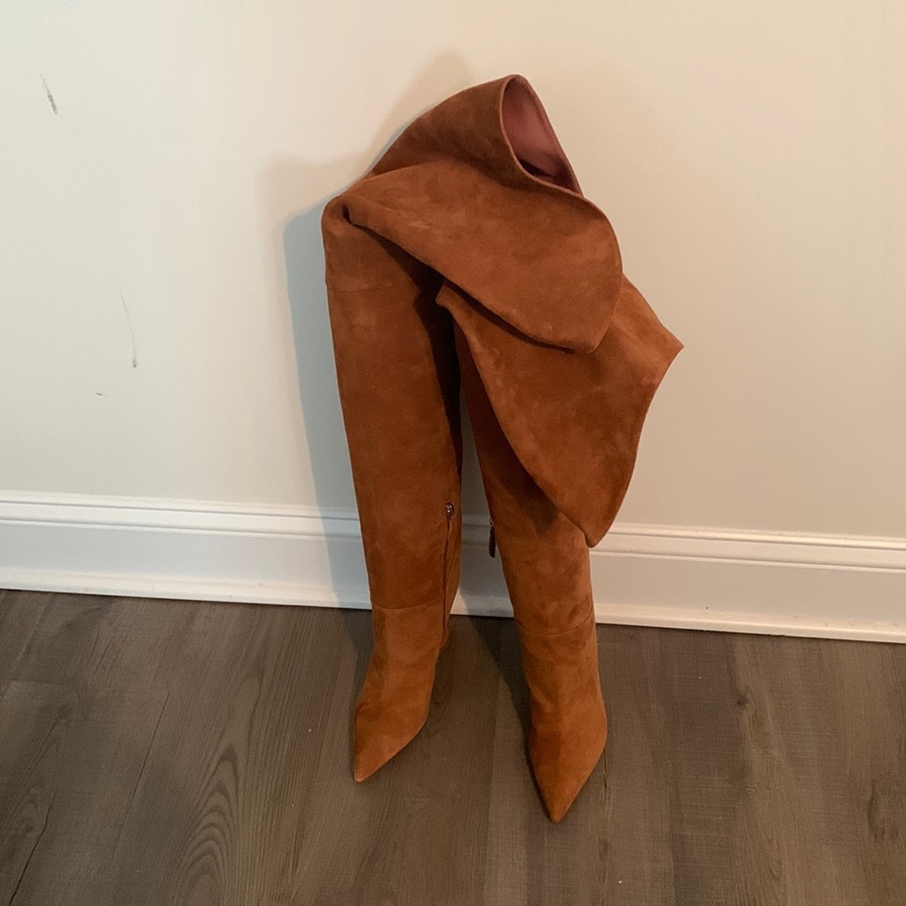 Amina Muaddi Iman Thigh high Suede Boots